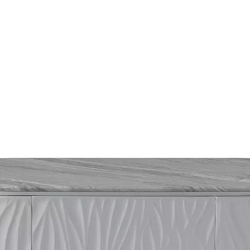 Table basse Yukino Acme Furniture, finition gris/chrome