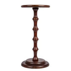 Table d'appoint cocktail sur pied Ergo Pedestal Storied Home Châtaignier foncé : Bois d'acacia, 63,5 cm de hauteur, base ronde