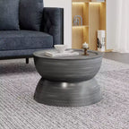 Table basse sablier Christopher Knight Home Minkler Argent antique brossé