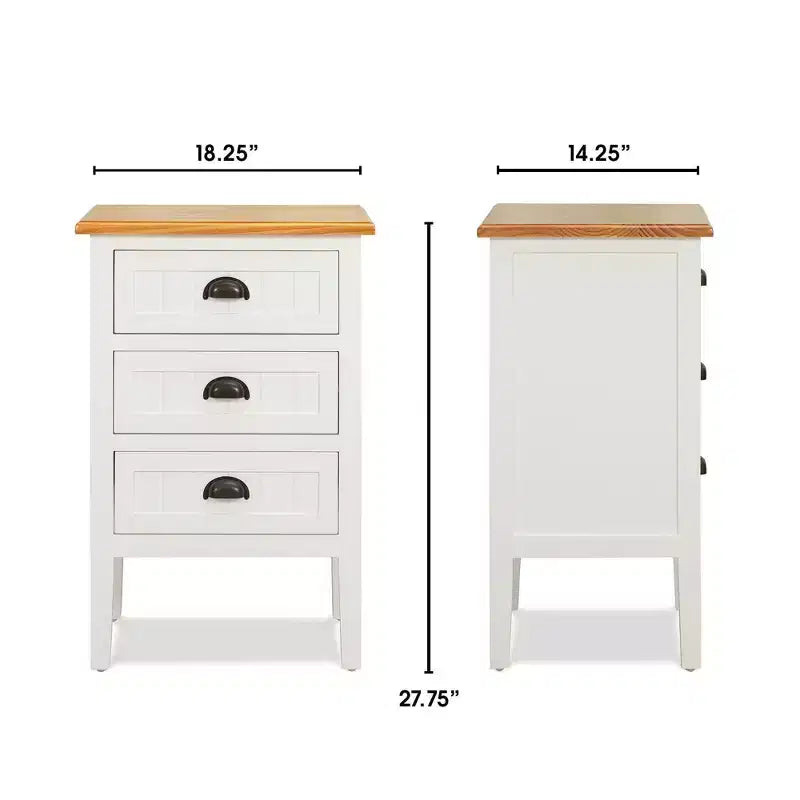 ClickDecor Martin Chevet Martin Blanc : Table de Chevet Moderne avec Tiroir, Aucun Assemblage Requis, Quincaillerie Anti-Basculement Incluse