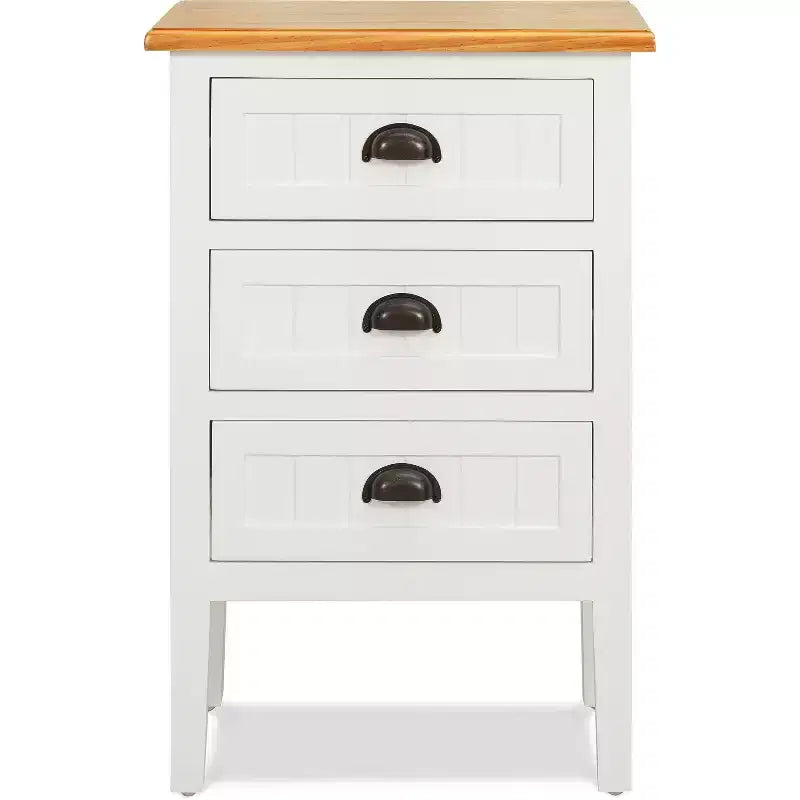 ClickDecor Martin Nightstand Cabinet White: Modern Bedside Table with Drawer, No Assembly, Anti-Tip Hardware Included