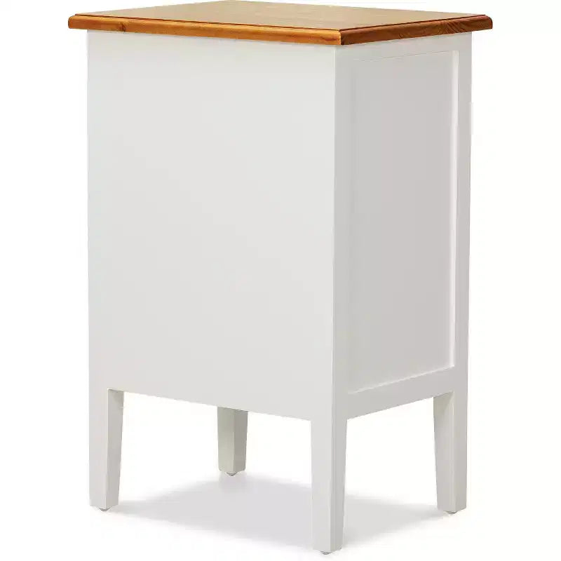 ClickDecor Martin Chevet Martin Blanc : Table de Chevet Moderne avec Tiroir, Aucun Assemblage Requis, Quincaillerie Anti-Basculement Incluse