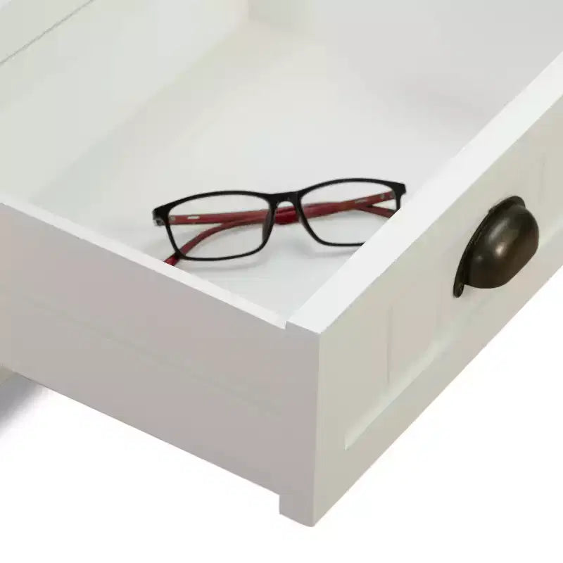 ClickDecor Martin Chevet Martin Blanc : Table de Chevet Moderne avec Tiroir, Aucun Assemblage Requis, Quincaillerie Anti-Basculement Incluse