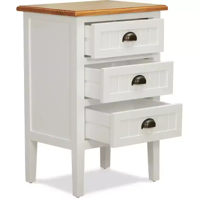 ClickDecor Martin Chevet Martin Blanc : Table de Chevet Moderne avec Tiroir, Aucun Assemblage Requis, Quincaillerie Anti-Basculement Incluse