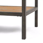 Console 2 niveaux Nolan Marron - ClickDecor : Charme rustique, Structure en fer, Présentoir d'entrée