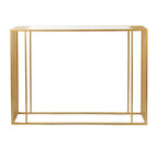Console contemporaine en métal doré avec miroir - Olivia & May