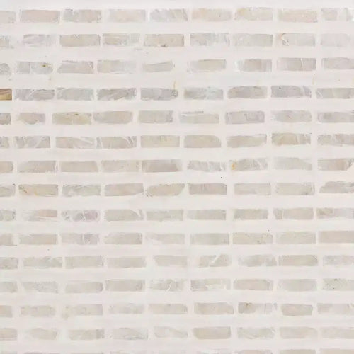 bali & pari Table d'appoint Carlyn 3 pièces en nacre et coquille capiz Beige/Blanc/Doré
