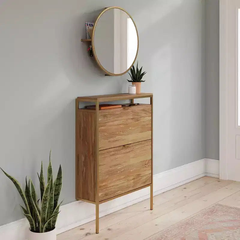 Organisateur de chaussures Sauder International Lux avec miroir Sindoori Mange