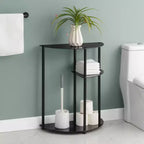 Breighton Home Designs2Go Table Console d'entrée Classique en Verre à 3 Niveaux, Noir/Noir