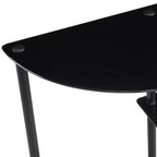 Breighton Home Designs2Go Table Console d'entrée Classique en Verre à 3 Niveaux, Noir/Noir