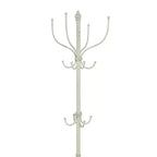 Porte-manteau mural en métal blanc esprit ferme – Olivia & May : porte-parapluies, rangement intérieur, aucun assemblage requis