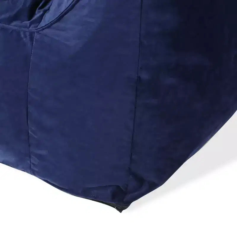 Fauteuil Poire Loubar Modern Velours Côtelé Accoudoirs Bleu Marine - Christopher Knight Home