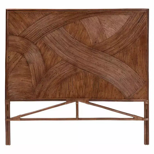 bali & pari King Elettra Rattan Standalone Headboard: Handcrafted, No Assembly, Bohemian Design