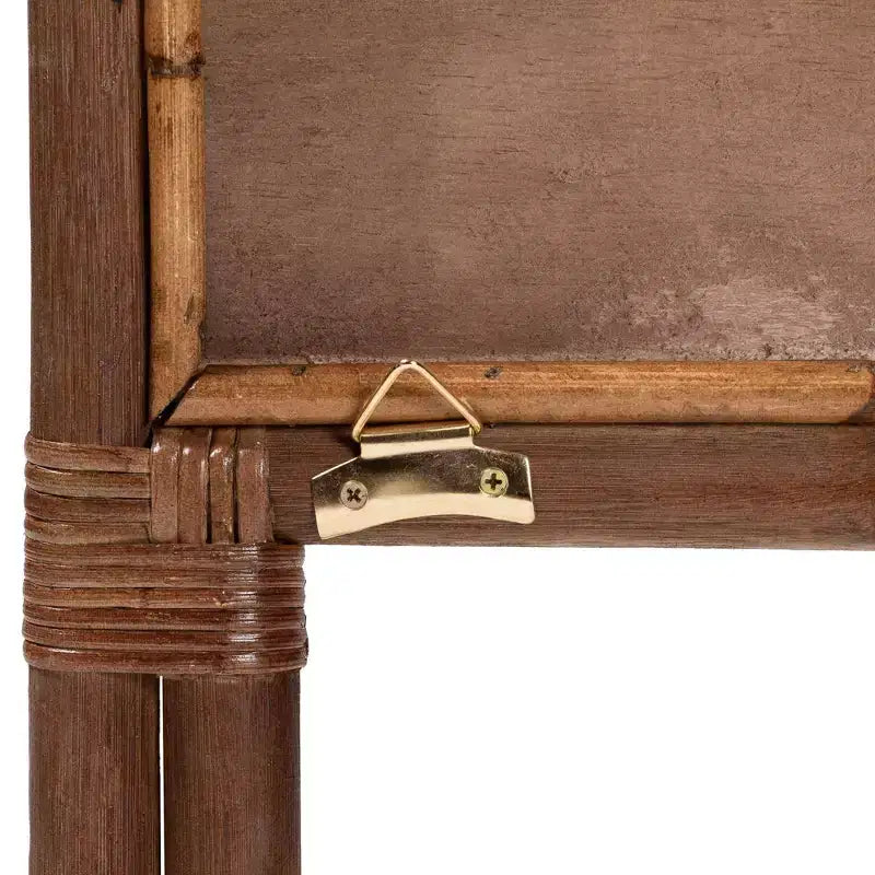 Tête de lit indépendante en rotin King Elettra bali &amp; pari : fabriquée à la main, aucun assemblage requis, design bohème