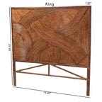 Tête de lit indépendante en rotin King Elettra bali &amp; pari : fabriquée à la main, aucun assemblage requis, design bohème