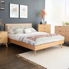 Lit queen-size Linon Reid Naturel