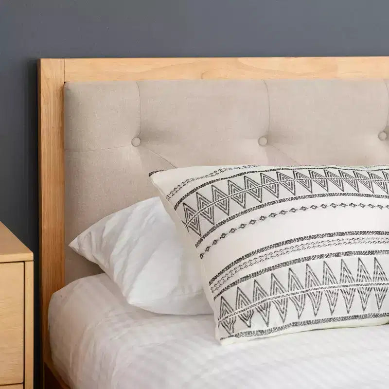 Lit queen-size Linon Reid Naturel