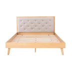 Lit queen-size Linon Reid Naturel