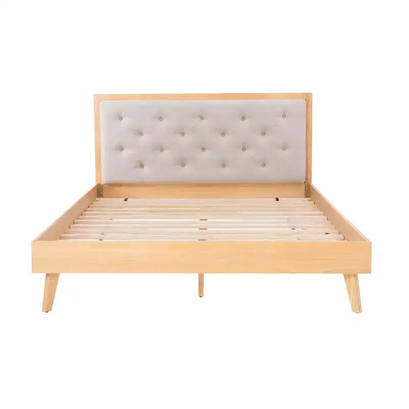 Lit queen-size Linon Reid Naturel