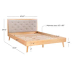 Lit queen-size Linon Reid Naturel