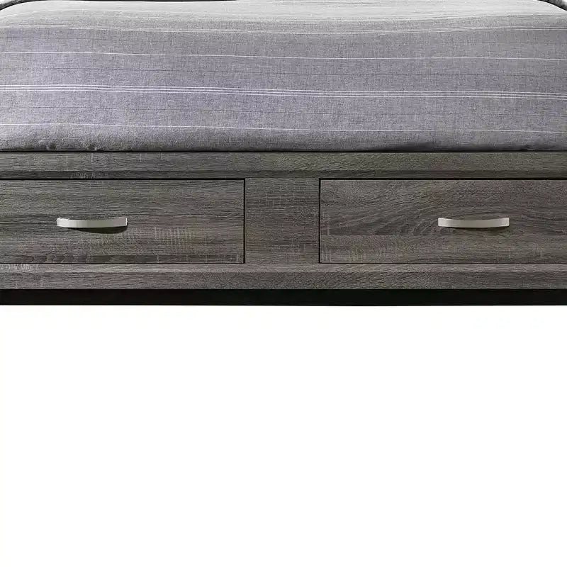 Grand lit 86" Valdemar Gris Patiné - Acme Furniture
