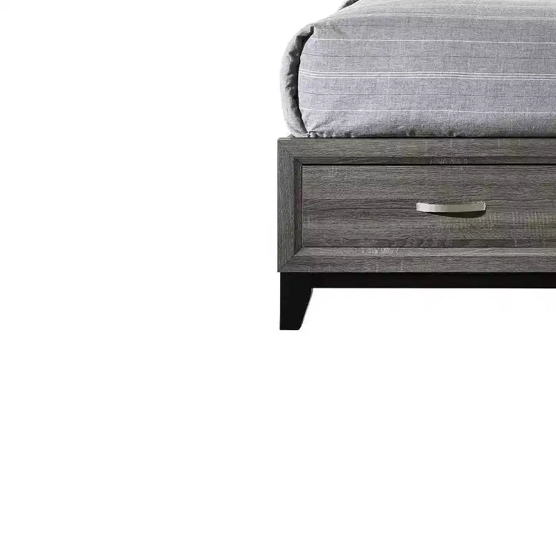Grand lit 86" Valdemar Gris Patiné - Acme Furniture