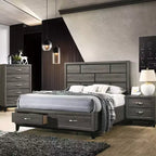 Grand lit 86" Valdemar Gris Patiné - Acme Furniture