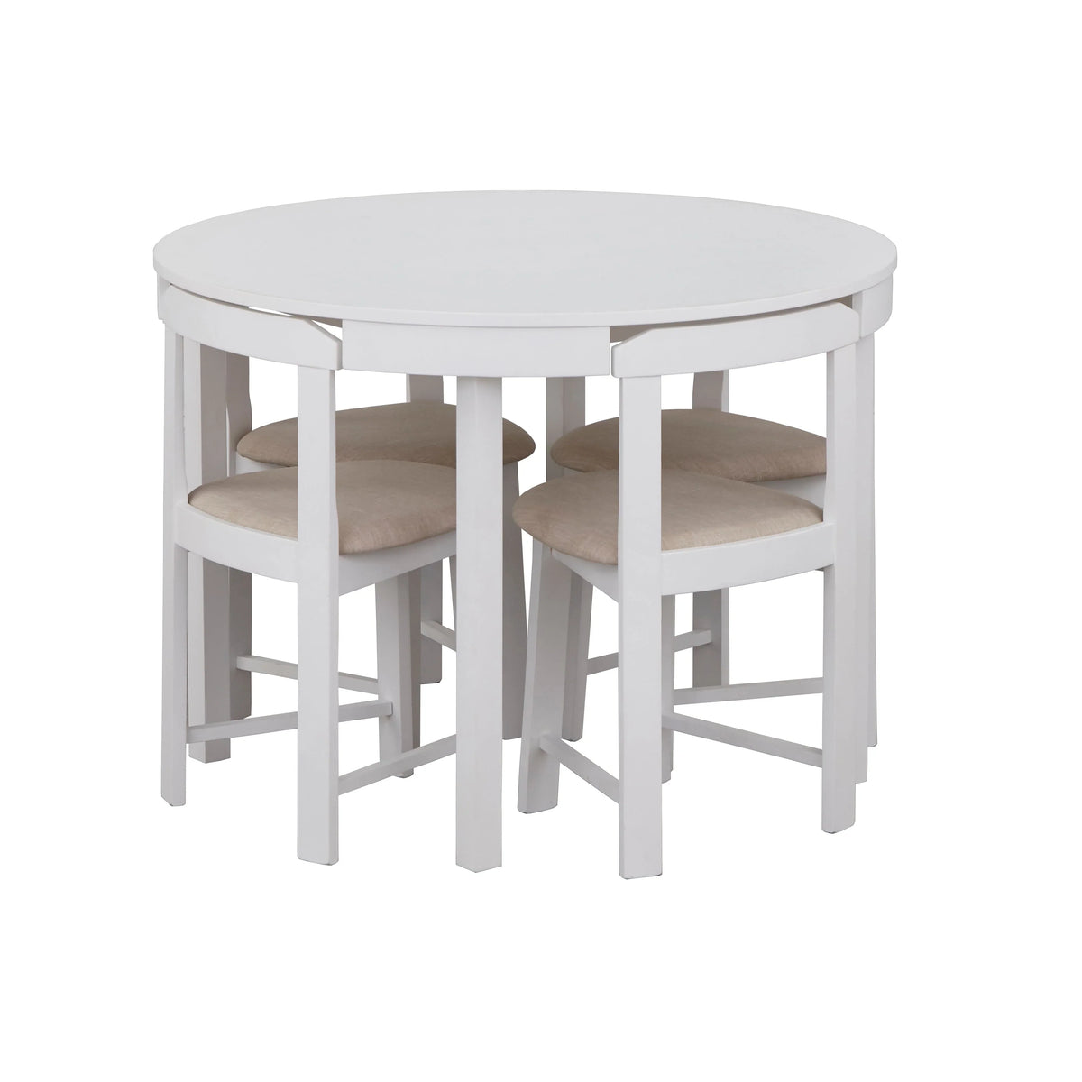 Ensemble de salle à manger rond compact 5 pièces Harrisburg Tobey