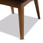Lot de 2 chaises de salle à manger Baxton Studio Nexus Mid Century Modern en noyer et tissu