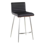 Lot de 2 tabourets de bar contemporains Mason pivotants à hauteur de comptoir - Lumisource