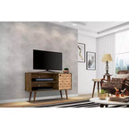 Meuble TV Manhattan Comfort Liberty Mid-Century Modern 2 étagères et 1 porte pour téléviseurs jusqu'à 46 pouces