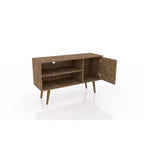 Meuble TV Manhattan Comfort Liberty Mid-Century Modern 2 étagères et 1 porte pour téléviseurs jusqu'à 46 pouces