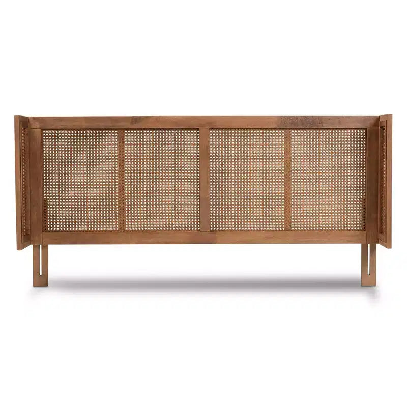 Tête de lit enveloppante Rina en frêne et noyer - Baxton Studio