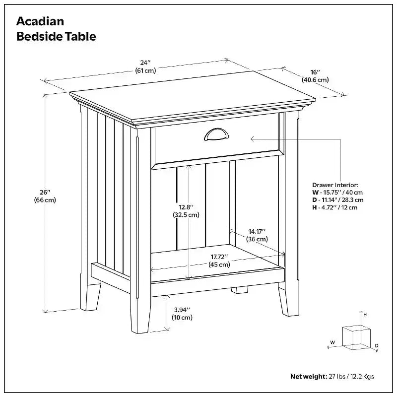 Table de chevet Normandy - WyndenHall