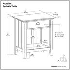 Table de chevet Normandy - WyndenHall