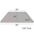 Flash Furniture Table d'activité trapézoïdale en stratifié HP 57,15 cm L x 114,3 cm P – Pieds courts réglables en hauteur