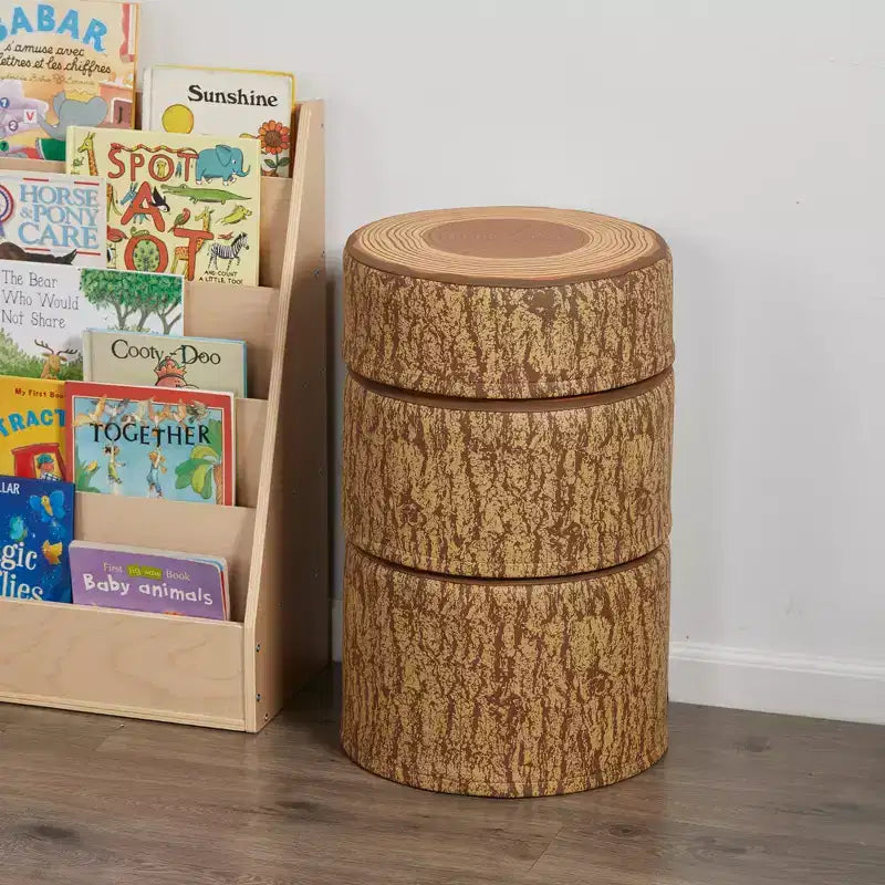 SoftZone Tabourets en forme de souche d'arbre - Lot de 3