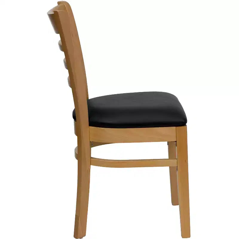Chaise de restaurant en bois à dossier échelle Flash Furniture
