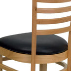 Chaise de restaurant en bois à dossier échelle Flash Furniture