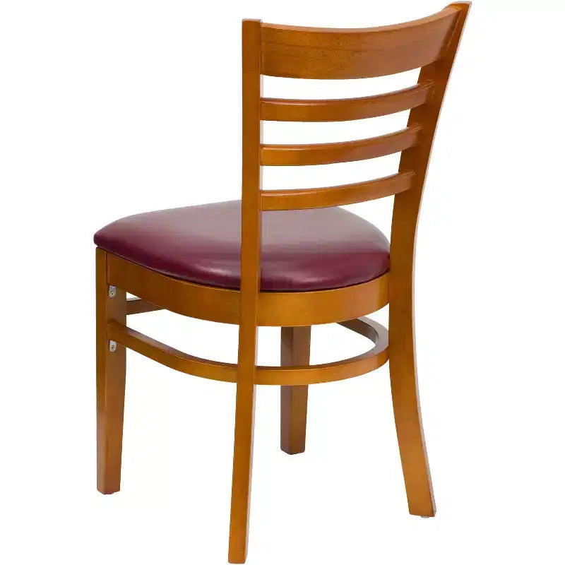 Chaise de restaurant en bois à dossier échelle Flash Furniture
