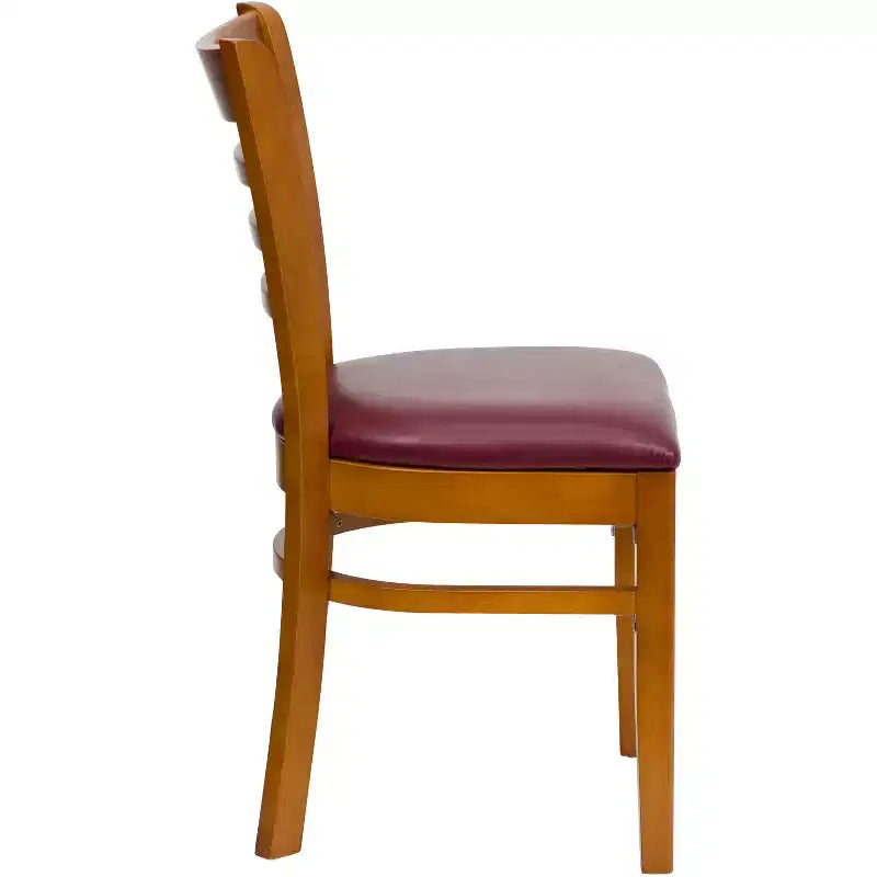 Chaise de restaurant en bois à dossier échelle Flash Furniture