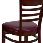 Chaise de restaurant en bois à dossier échelle Flash Furniture