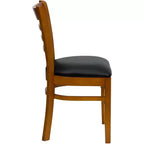 Chaise de restaurant en bois à dossier échelle Flash Furniture
