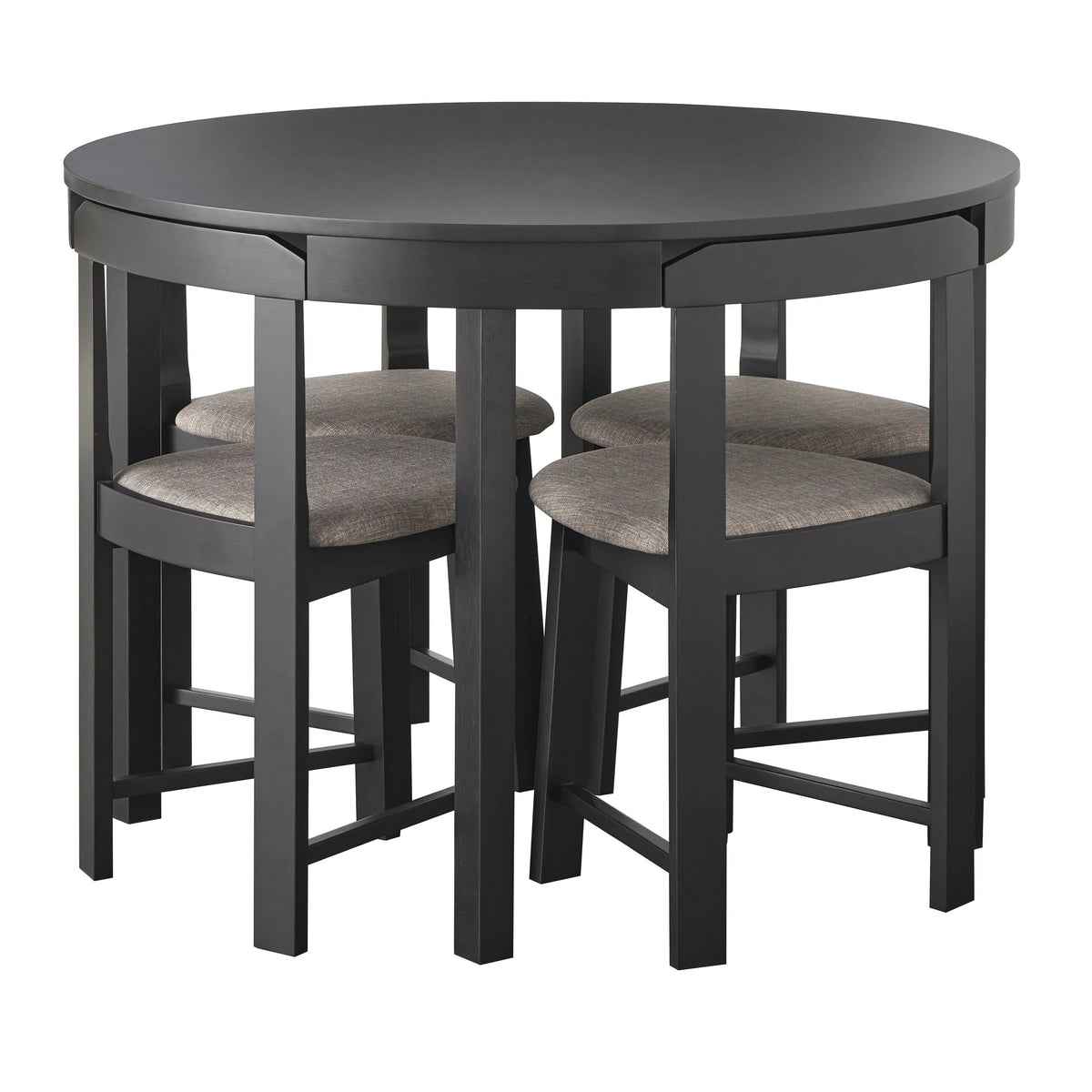 Ensemble de salle à manger rond compact 5 pièces Harrisburg Tobey