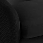 Fauteuil pivotant en velours matelassé onyx Ames Studio 55D