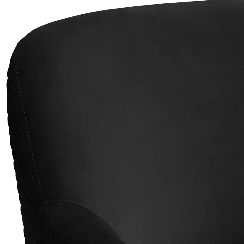 Fauteuil pivotant en velours matelassé onyx Ames Studio 55D
