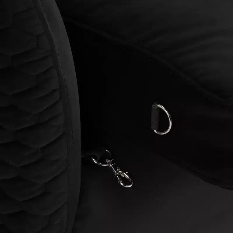 Fauteuil pivotant en velours matelassé onyx Ames Studio 55D