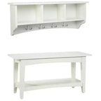 Patère de rangement Shaker avec banc - Alaterre Furniture