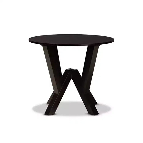 Table à manger ronde large 35 Irene en bois - Baxton Studio
