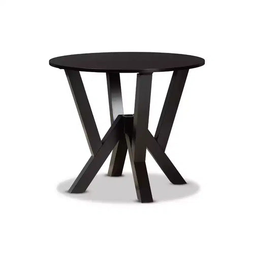 35 Irene Wide Round Wood Dining Table - Baxton Studio